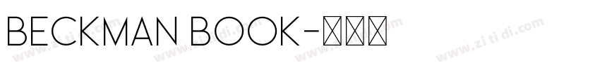 Beckman Book字体转换